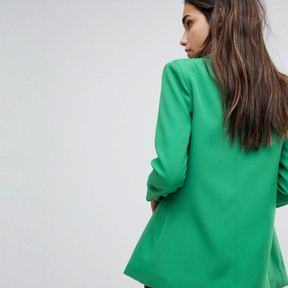NWT Missguided Green Longline Blazer - Picture 2 of 6